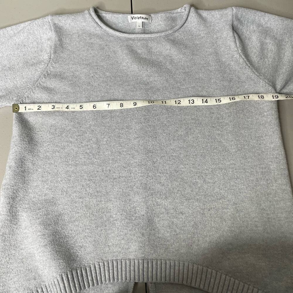 Violet Ruby Pullover Sweater Asymmetrical Hem Kni… - image 8